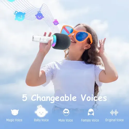 Microfone Fifine para musicas - Microfone Portátil Sem Fio - Branco