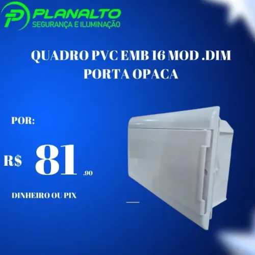 Quadro pvc de embutir