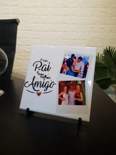 Quadro com foto personalizado dia dos pais 