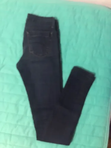 CALÇA JOHN JOHN 36 JEANS AZUL ESCURO DETALHE JOELHO