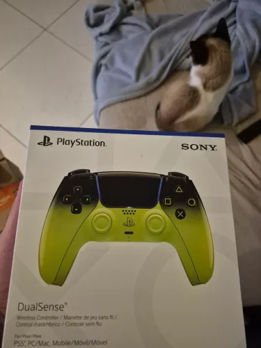 Controle ps5 verde neon