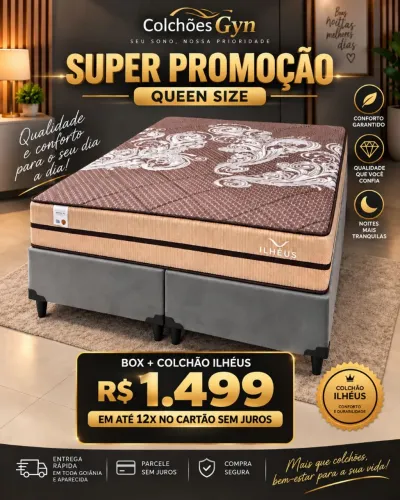 Cama e colchão plumatex / Queen size