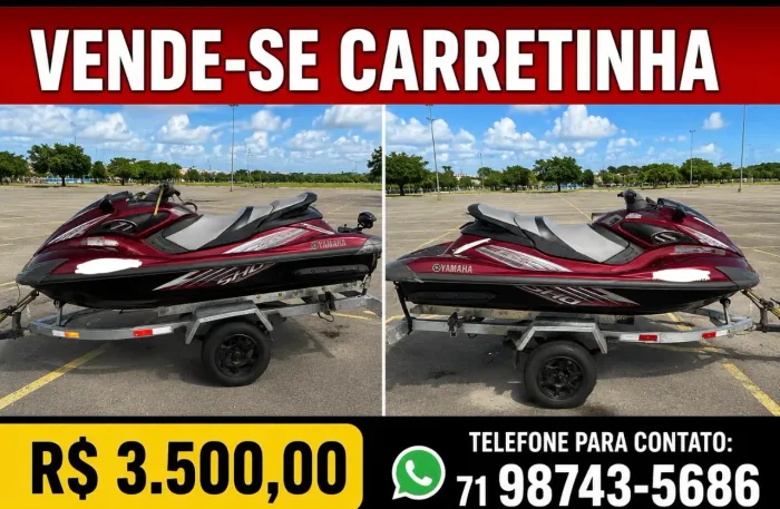 Carretinha ALUMÍNIO COM INOX