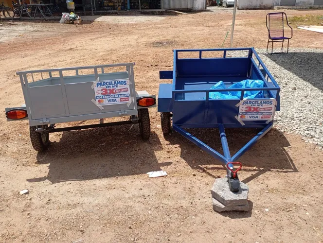 Trabalhamos com fabricação de carrocinha reboque para motos