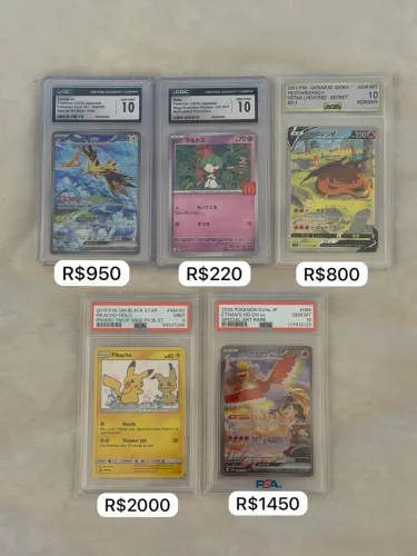 Carta graduada Pokémon psa/cgc/ags 10