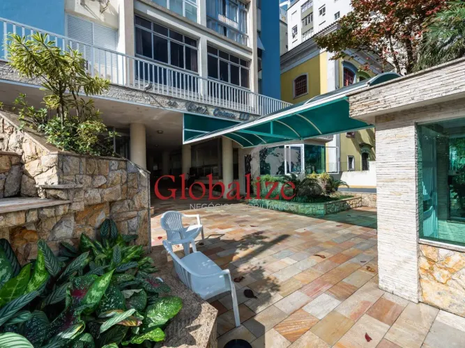 Apartamento mobiliado, frente mar para locação em Santos por $ 2.500,00 Pacote.