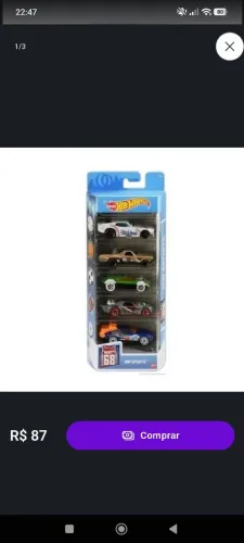 Cartela 5 Carrinhos Hot Wheels Hw gtn37<br><br>Sports Original Lacrado
