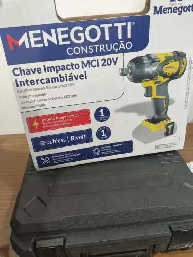 CHAVE DE IMPACTO MENEGOTTI 20V + BATERIA + CARREGADOR