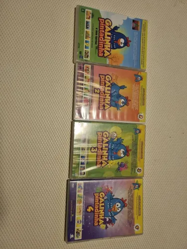 Lote Completo 4 DVDs Galinha Pintadinha (Vol. 1 ao 4) - Original