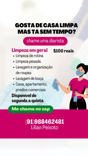 Diarista/Faxineira completa!
