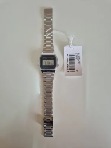 Relógio CASIO A158WA prateado novo e original