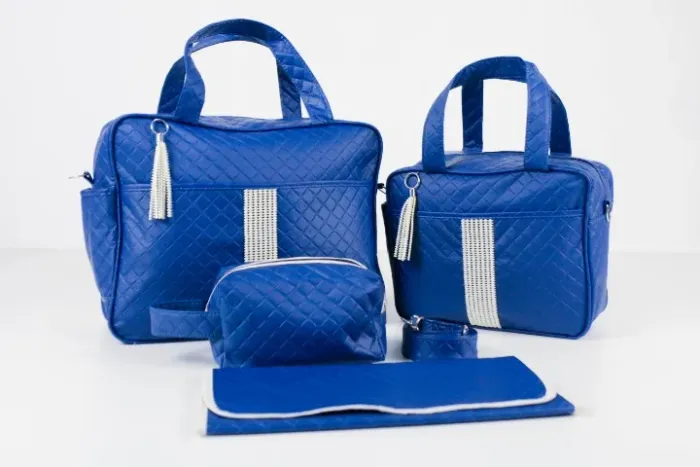 Kit Bolsa Maternidade Bebê Basico 4 Peças Menino Menina Com Trocador