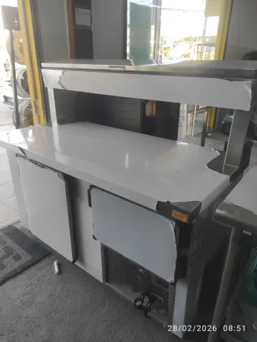Bh balcão refrigerado com condimentadora 1.5M 