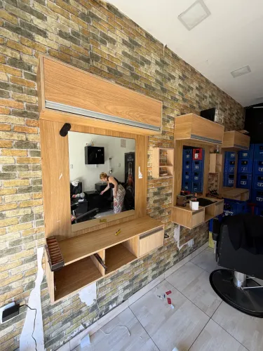 Bancada para barbearia 