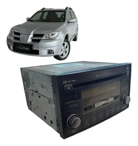 Radio Som Cd Player Display Mitsubishi Airtrek 2.4 2003/2008