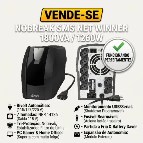 Nobreak SMS Net Winner 1800VA