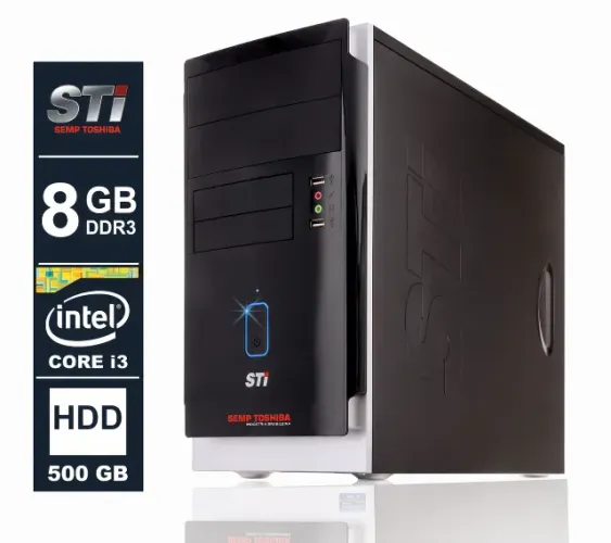 Computador STi, Intel Core i3 3.20Ghz, 8GB RAM HD 500GB - Formatado, Só Usar