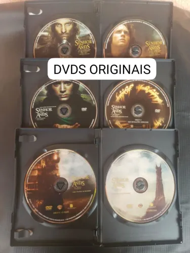 Senhor dos anéis triologia box coletânia 6 dvds dvd original-chama no chat- buscar no loc