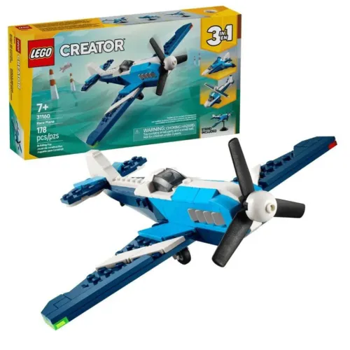 LEGO Creator 3 Em 1 Aeronave Avião De Corrida 178 pcs - 31160<br>