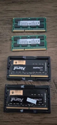 Kit Memória 2x8gb Kingston Ddr3 15.v, Kit Kingston Hyper Fury 1x8gb 2666 Soddim