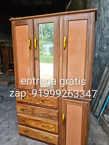 Guarda roupa de madeira 4 gavetas entrega grátis