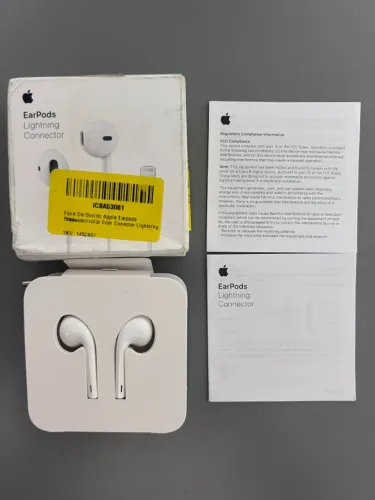 EarPods Apple Lightning Connector - Original - Caixa Completa - Nunca Usado