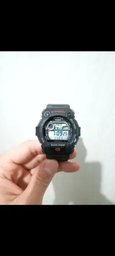 Relógio Casio G-Shock G-7900-1DR, tábua de maré, original, preto.