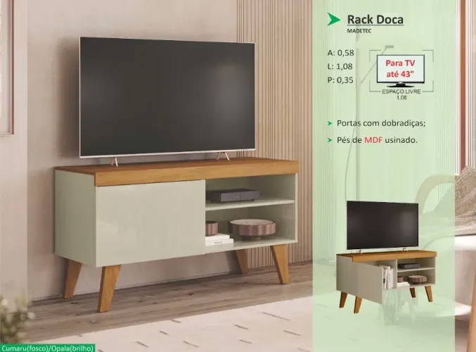 Rack Doca tv 43Polegadas