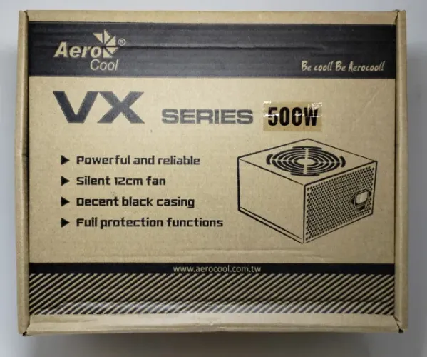 Fonte ATX Aerocool 500W VX-500 Bivolt Chaveada na Caixa