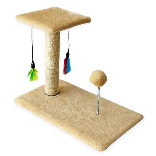 Arranhador Para Gatos Poste Brinquedo Bolinha Interativo