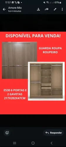 Guarda Roupa 6 portas 