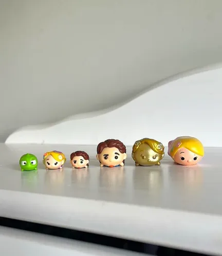 kit 6 tsum tsum disney rapunzel flynn pascal