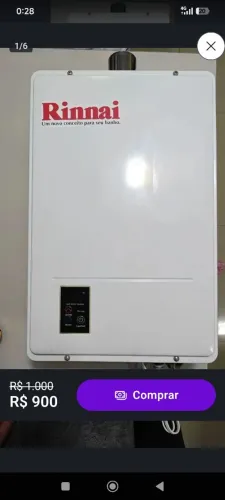 Aquecedor a gás Rinnai REU1602FEH GLP