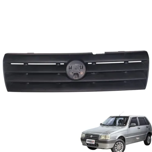 Grade Frontal Sem Emblema Fiat Uno Mille V19 1001651030 Preto