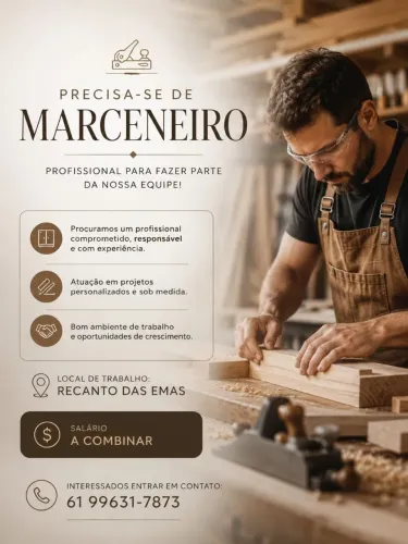 Vaga para marceneiro