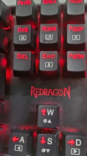 teclado mecânico gamer redragon mitra k551-1