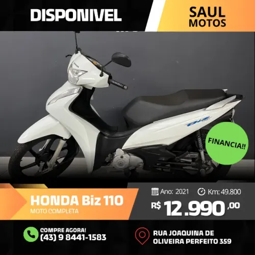 HONDA Biz 110, ANO 2021