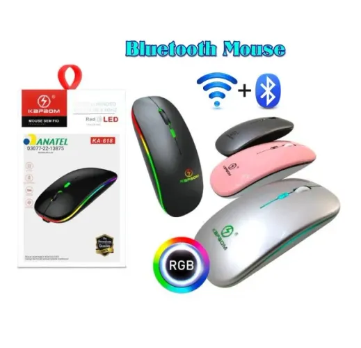Mouse Sem Fio 3200 Dpi Recarregável Kapbom