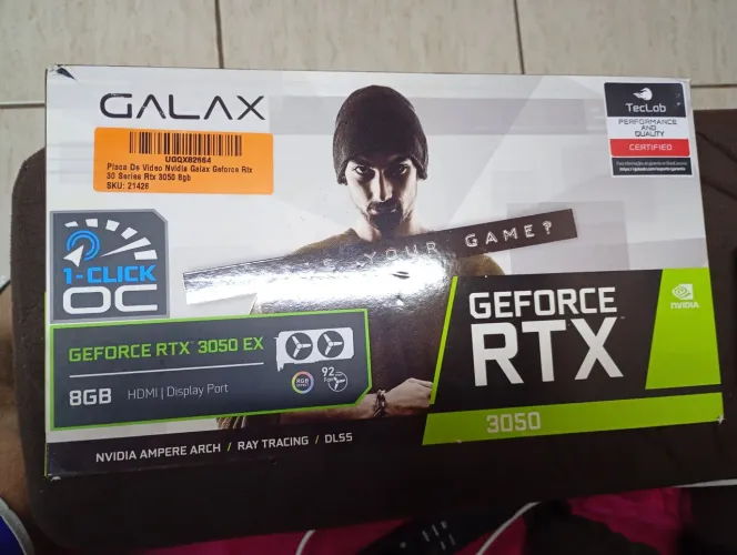 Placa de vídeo Galax rtx 3050 8gb, pouco tempo de uso.