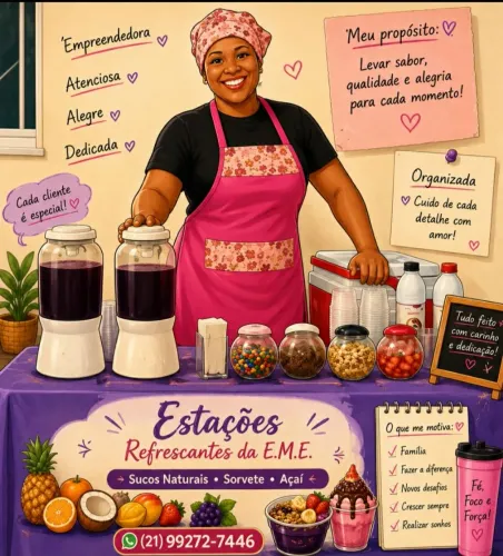 Estações sorvete açaí e sucos p sua festa