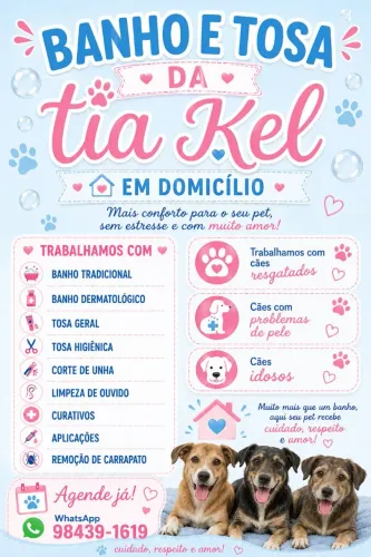 BANHO E TOSA EM DOMICÍLIO 