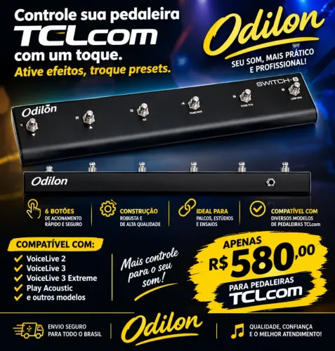PEDAL 6 BOTÕES PARA TC HELICON