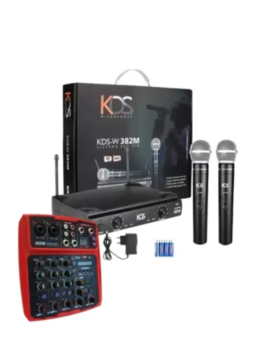 KIT Microfone KADOSH kds-w 382m + Mesa Novik nvk-i06