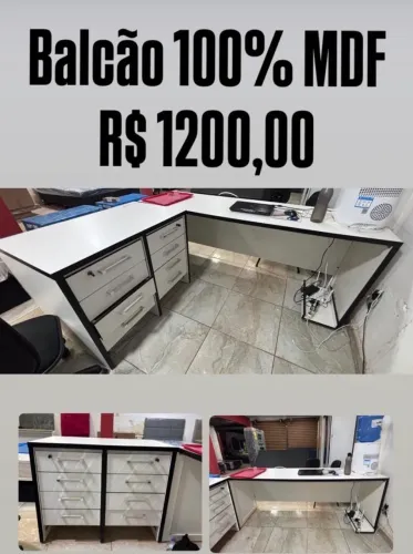 Balcão p loja + comoda 8 gavetas 100% MDF