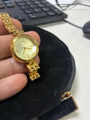 Relogio monte carlo, original em aço dourado 