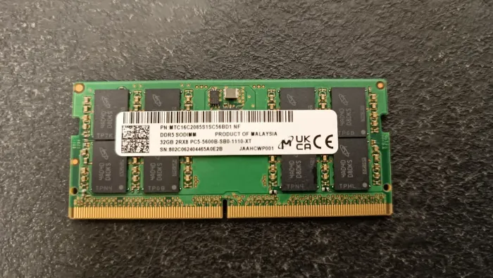 Memória RAM Micron 32GB DDR5 5600MHz - Notebook