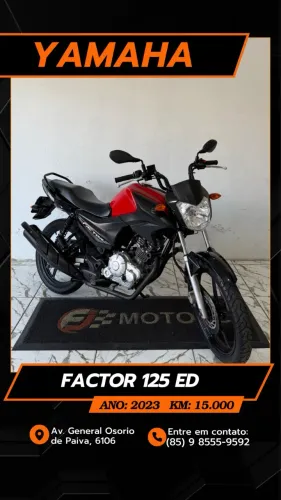 Yamaha factor 125i ED ano 2023, Extra Aceitamos cartões e Financiamento bancário
