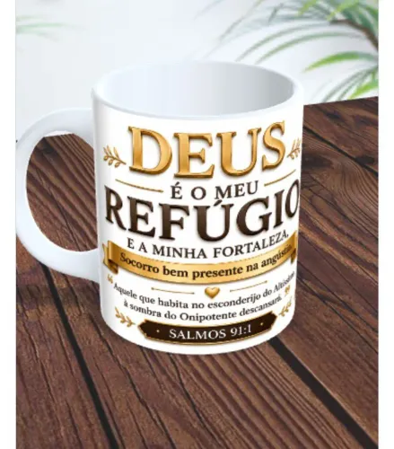 Caneca Personalizada Salmo 91 325ml