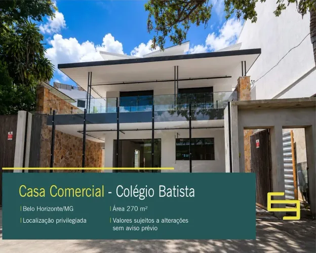 Casa comercial para venda no Colégio Batista em Belo Horizonte/MG