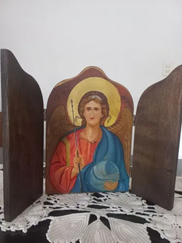 Capela antiga madeira pintura são Rafael  30x40